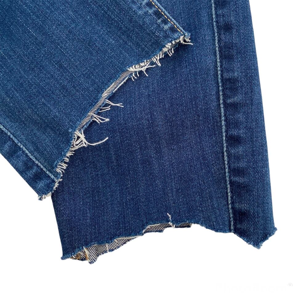 7 For All Mankind Gwenevere Jeans Blue Medium Wash Distressed Skinny Womens 26 - Picture 9 of 11